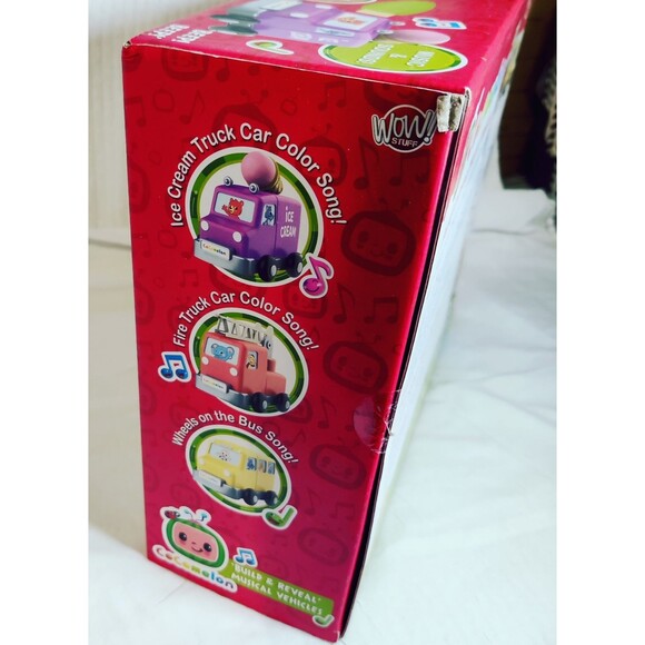 CoComelon Build & Reveal Musical Vehicles School Bus Fire Engine Ice Cream Truck - Picture 15 of 16